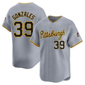 P.Pirates #39 Nick Gonzales Player Grey Home Limited Baseball Jerseys