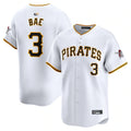 P.Pirates #3 Ji Hwan Bae Player White Home Limited Baseball Jerseys