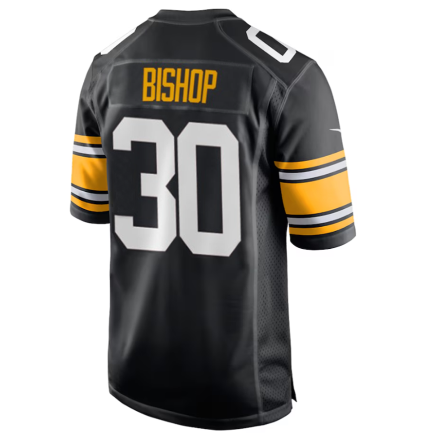 Custom #30 Black PIT Football Shirt Top