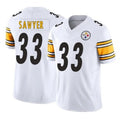 Custom #33 White PIT Football Shirt Top
