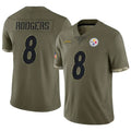 P.Steelers #8 Aaron Rodgers Player Salute To Service Limited Olive Football Jerseys
