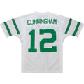 Custom #12 White Throwback PHI Football Shirt Top