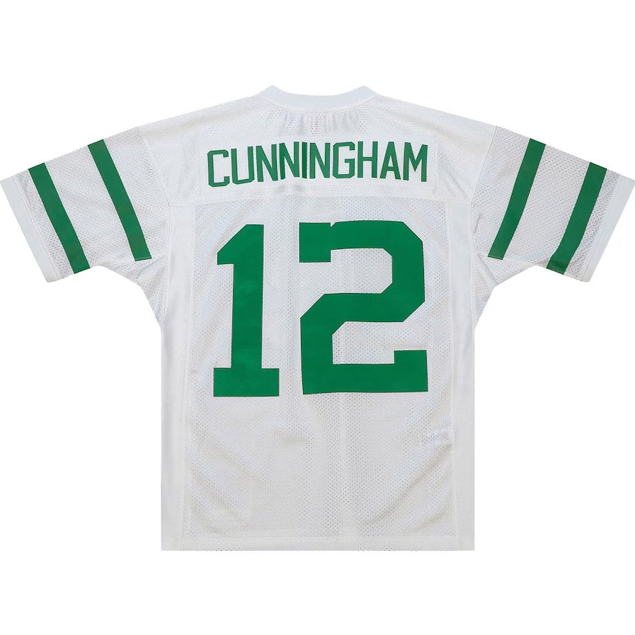 Custom #12 White Throwback PHI Football Shirt Top
