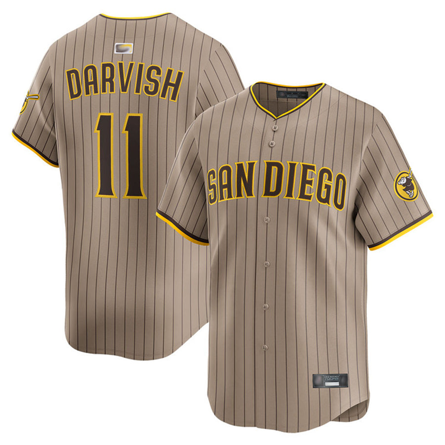 S.Diego Padres #11 Yu Darvish Player Home Limited Baseball Jerseys