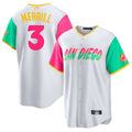 Custom #3 White City Connect SD Baseball Shirt Top