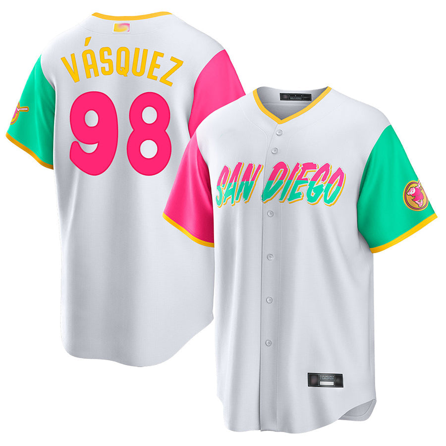 Custom #98 City Connect SD Baseball Shirt Top