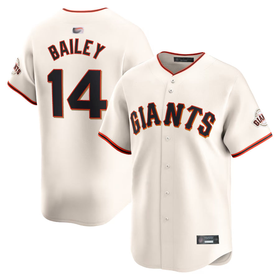 Custom #14 Cream SF Baseball Shirt Top