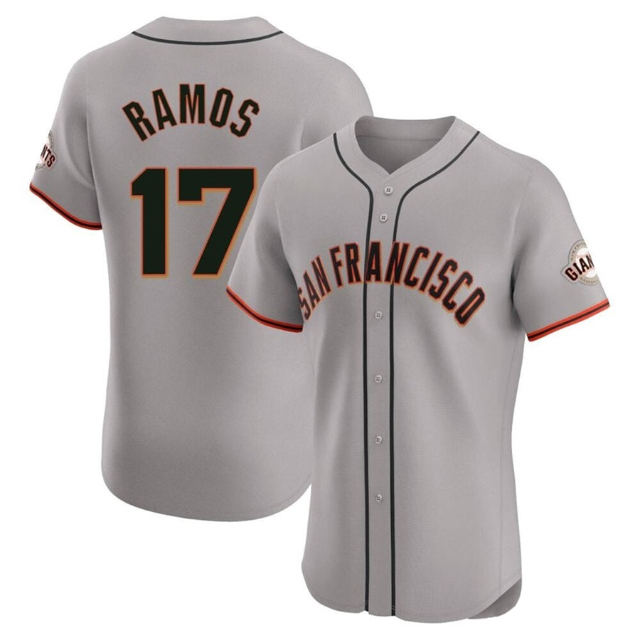 S.Francisco Giants #17 Heliot Ramos Player Grey Limited Elite Baseball Jerseys