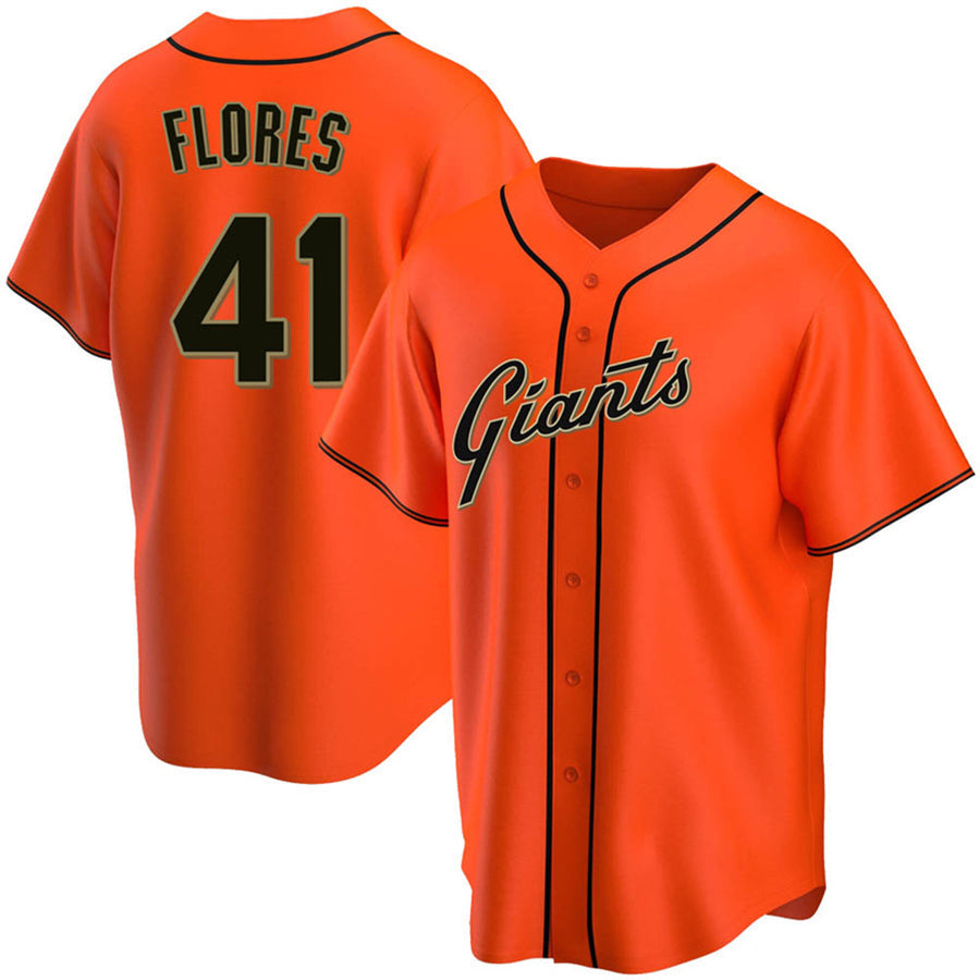 Custom #41 Orange SF Baseball Shirt Top