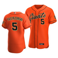 Custom #5 Orange SF Baseball Shirt Top