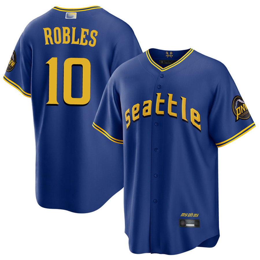 Custom #10 Royal City Connect SEA Baseball Shirt Top