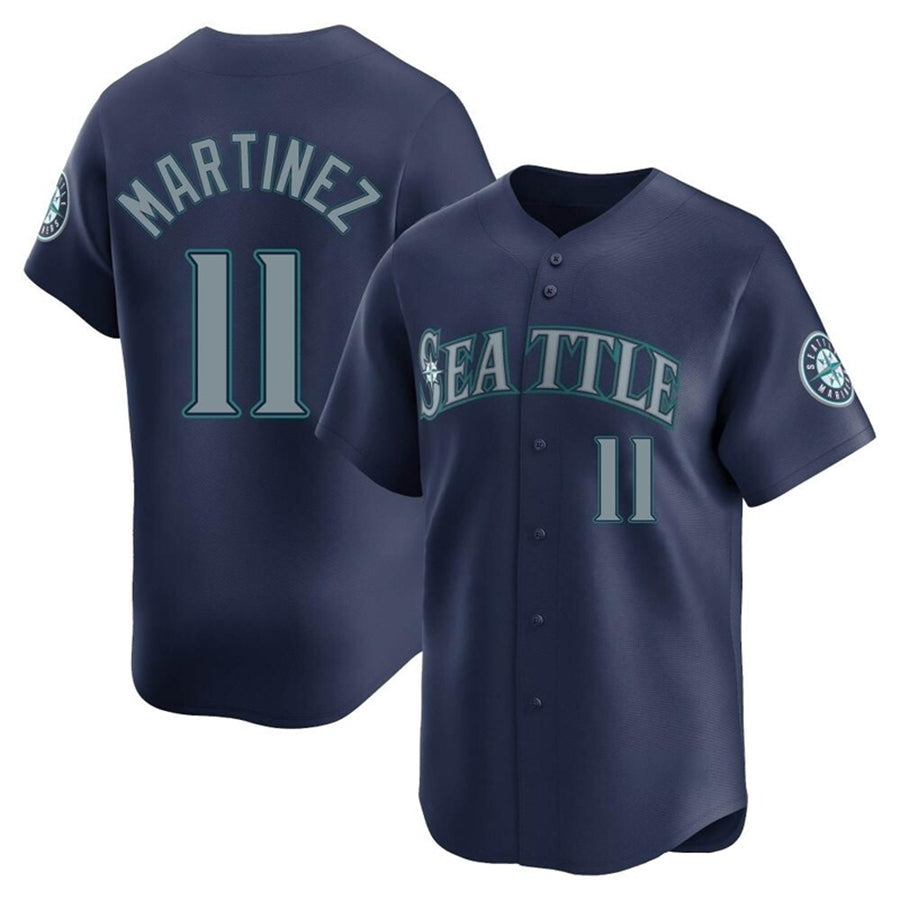 Custom #11 Navy SEA Baseball Shirt Top