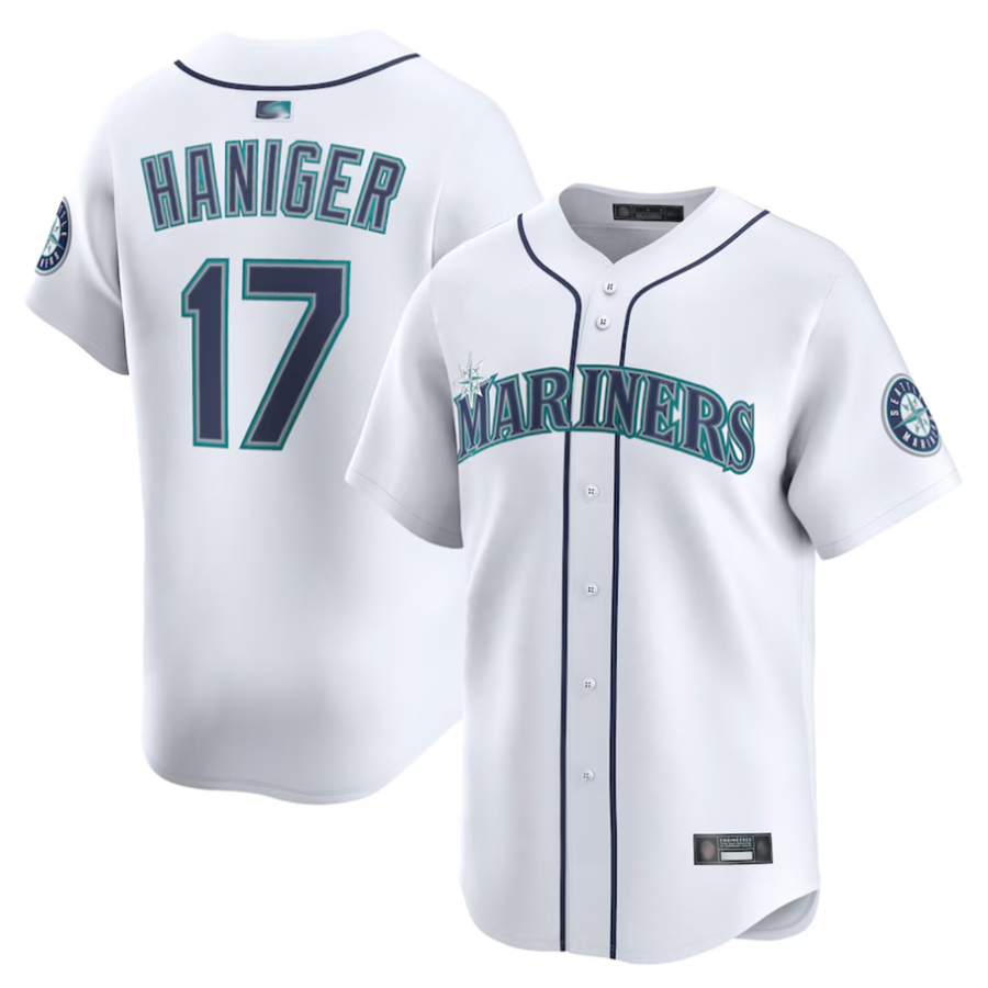 Custom #17 White SEA Baseball Shirt Top