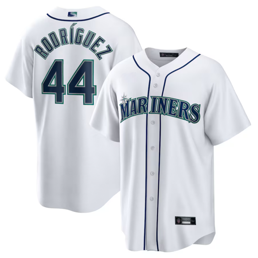 Custom #44 White SEA Baseball Shirt Top