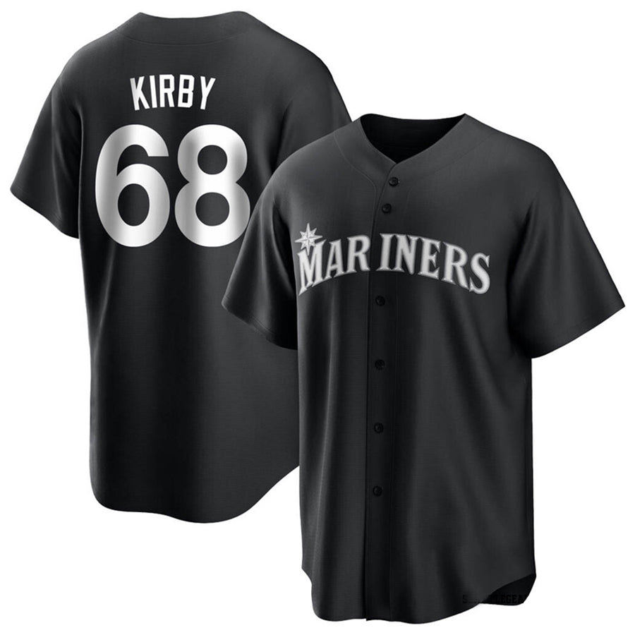 Custom #68 Black SEA Baseball Shirt Top