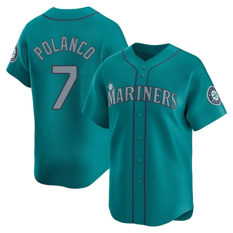 Custom #7 Teal SEA Baseball Shirt Top