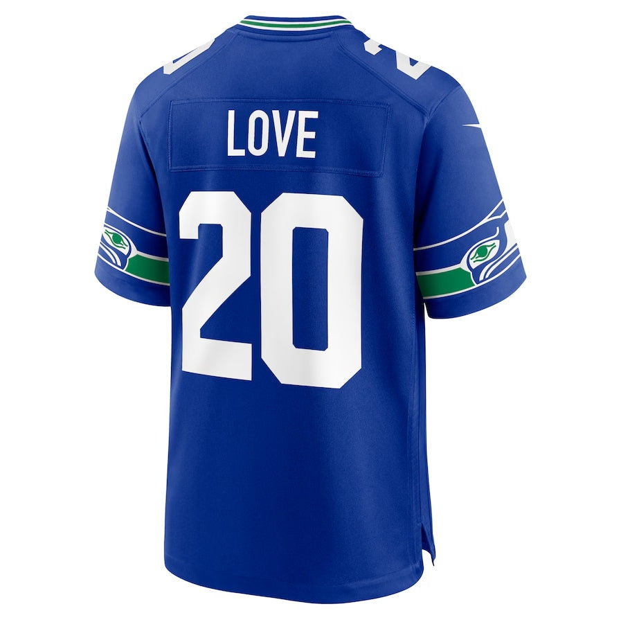 Custom #20 Royal Throwback SEA Football Shirt Top