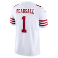 Custom #1 White SF Football Shirt Top
