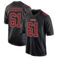 Custom #61 Black SF Football Shirt Top