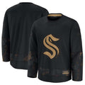 S.Kraken Fanatics Blank Player Game Jersey - Black Stitched American Hockey Jerseys