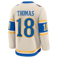 Custom #18 Cream 2025 STL Hockey Shirt Top