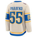 Custom #55 Cream 2025 STL Hockey Shirt Top