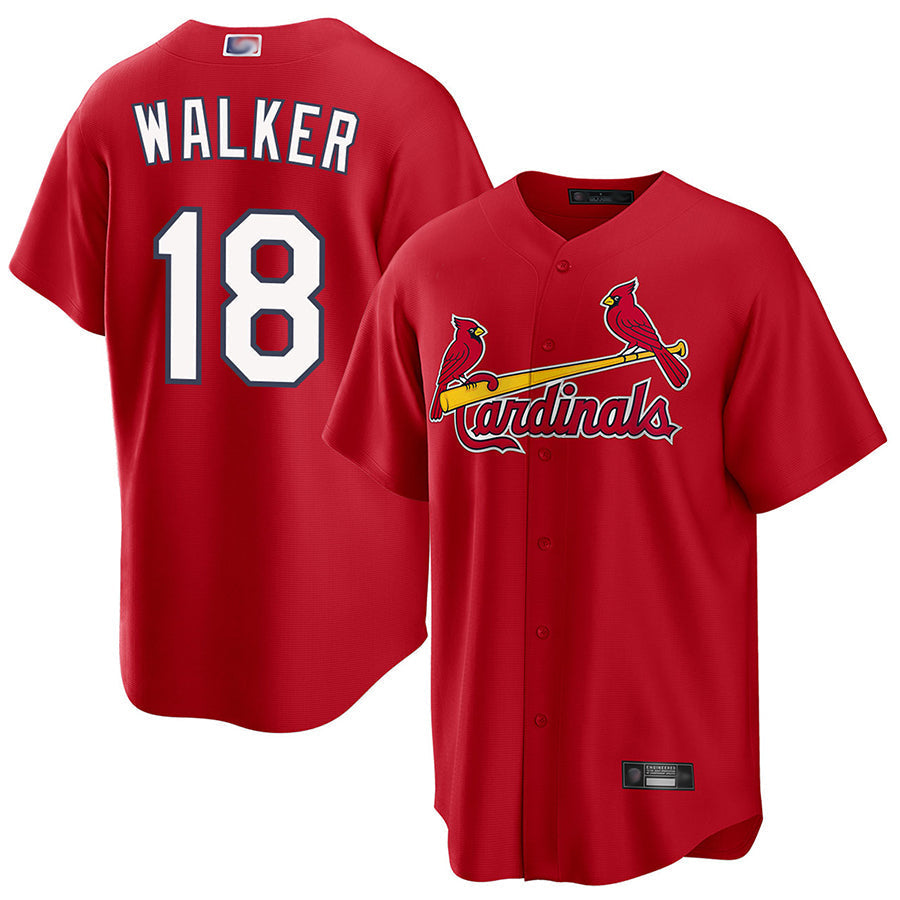 Custom #18 Red STL Baseball Shirt Top