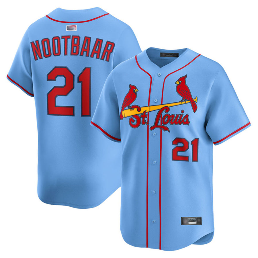 Custom #21 Light Blue STL Baseball Shirt Top