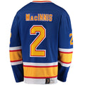 St. L.Blues #2 Al Macinnis Player Fanatics Premier Breakaway Blue Hockey Jerseys