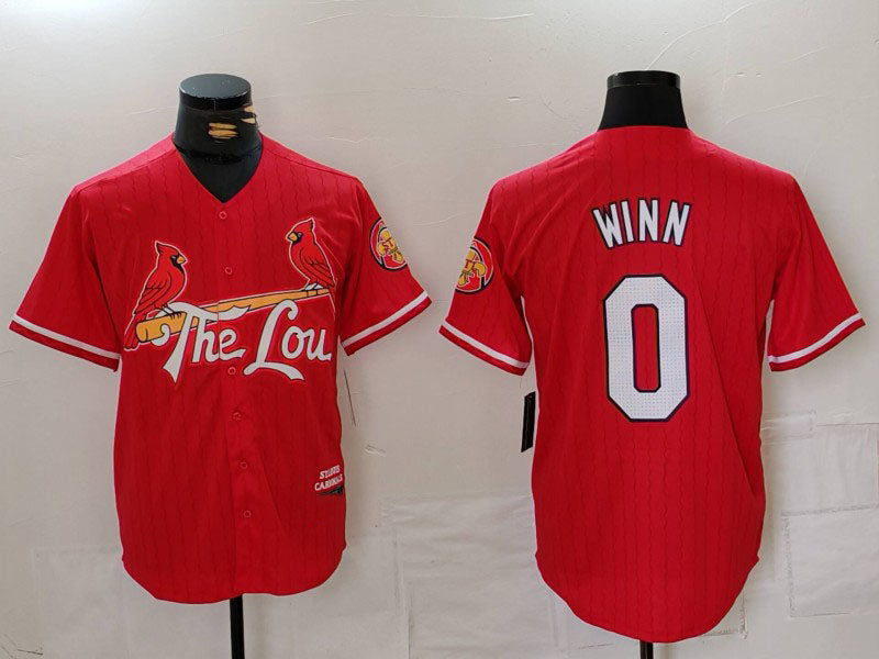Custom #0 Red City Connect STL Baseball Shirt Top