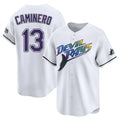 Custom #13 White City Connect TB Baseball Shirt Top