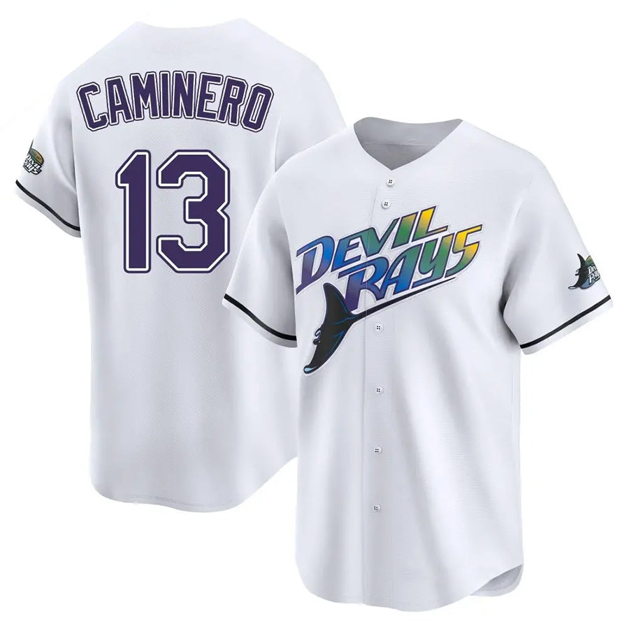 Custom #13 White City Connect TB Baseball Shirt Top