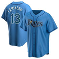 Custom #13 Light Blue TB Baseball Shirt Top