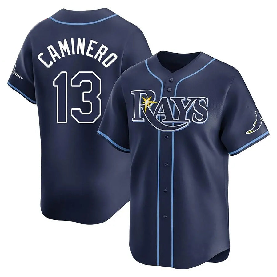 Custom #13 Navy TB Baseball Shirt Top