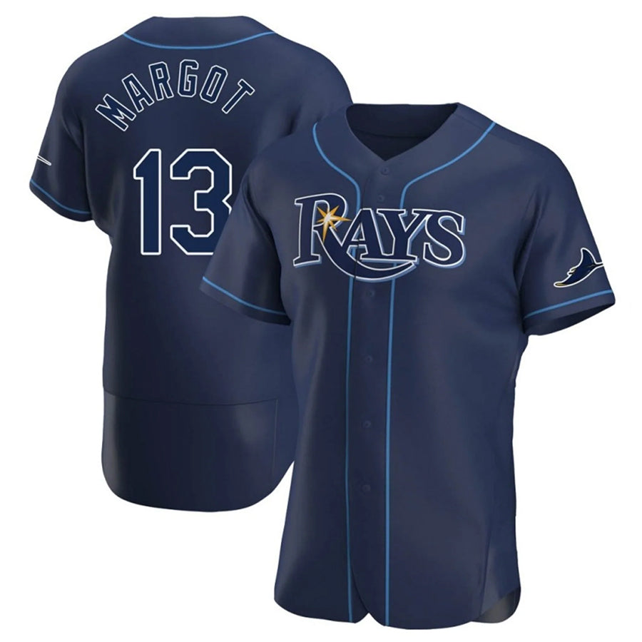 Custom #13 Navy TB Baseball Shirt Top