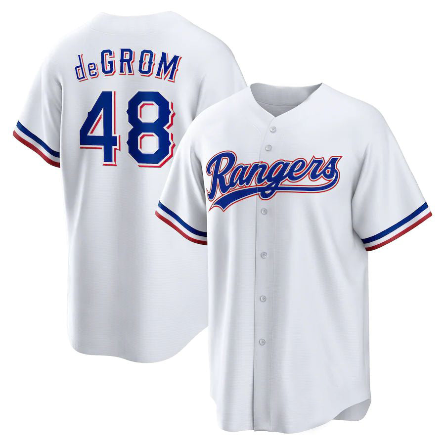 Custom #48 White TEX Baseball Shirt Top