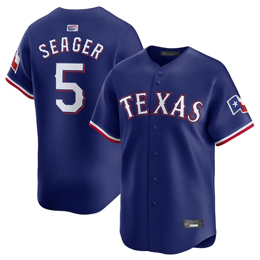 Custom #5 Navy TEX Baseball Shirt Top