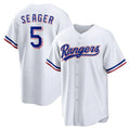 Custom #5 White TEX Baseball Shirt Top