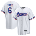 Custom #6 White TEX Baseball Shirt Top