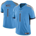 Custom #1 Blue TEN Football Shirt Top