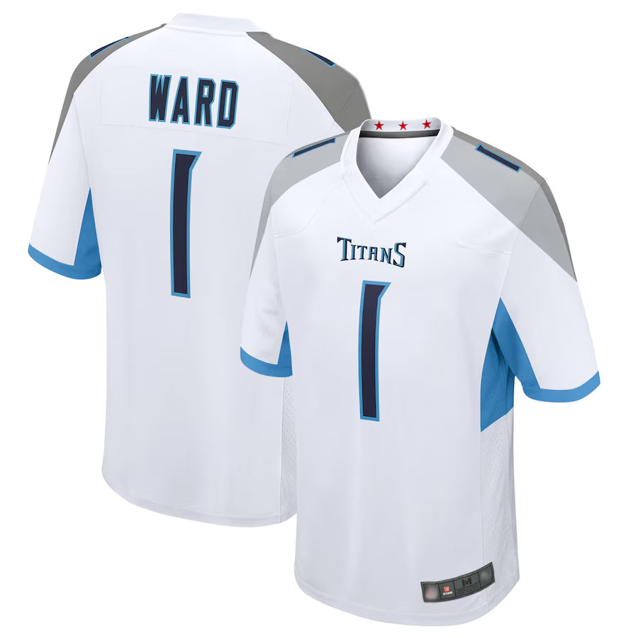 Custom #1 White TEN Football Shirt Top