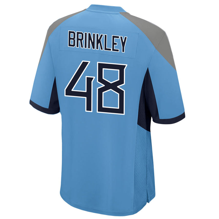 Custom #48 Light Blue TEN Football Shirt Top
