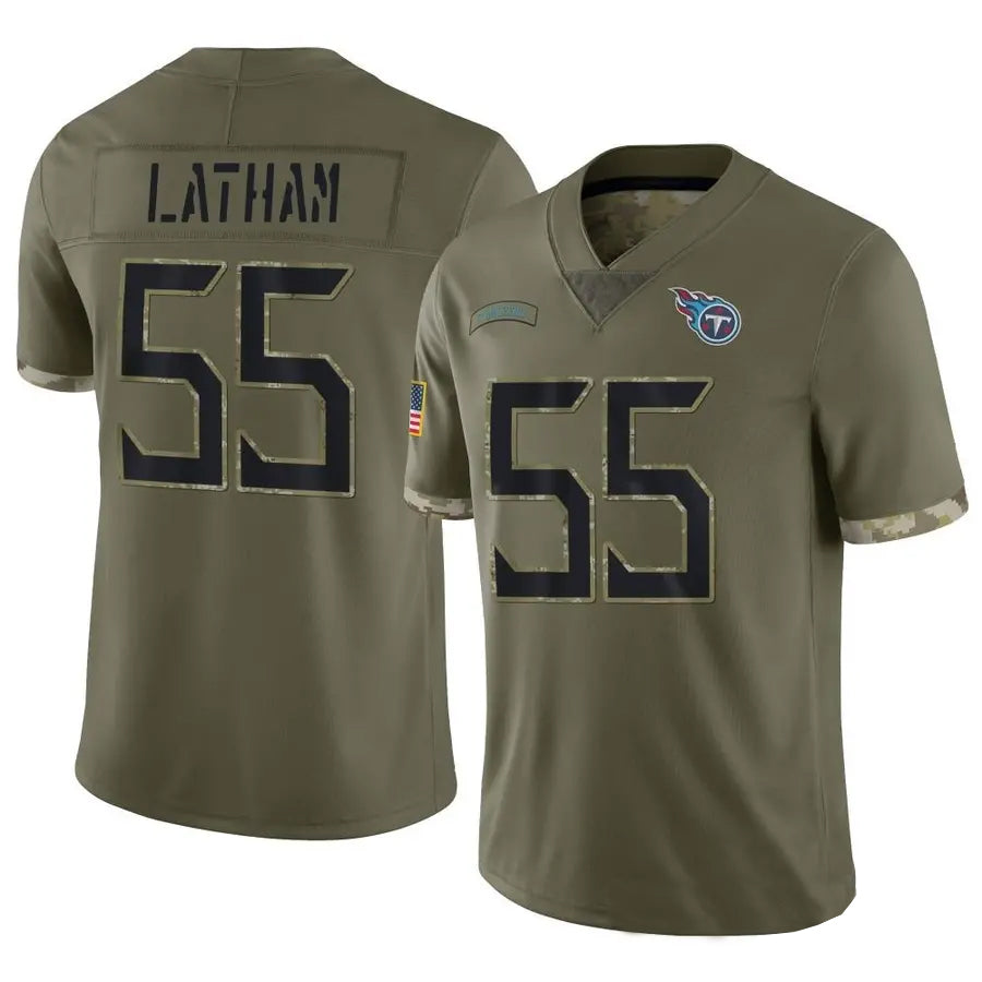 Custom #55 Olive TEN Football Shirt Top