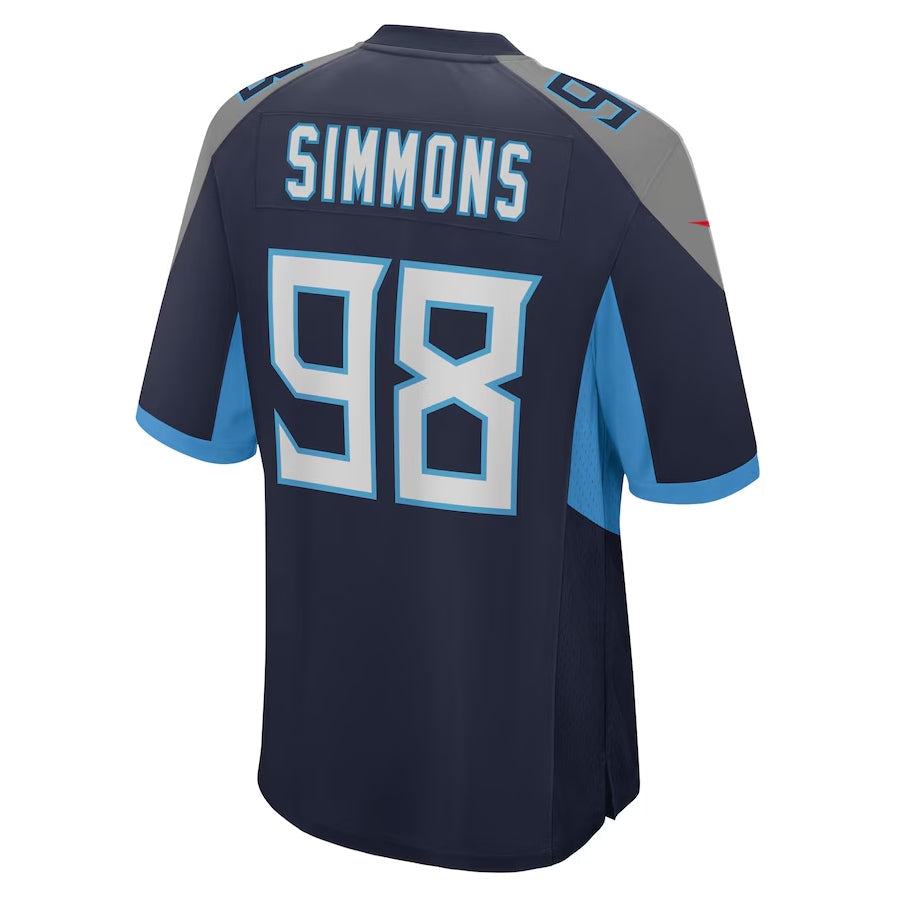 Custom #98 Navy TEN Football Shirt Top