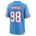 Custom #98 Light Blue Throwback TEN Football Shirt Top