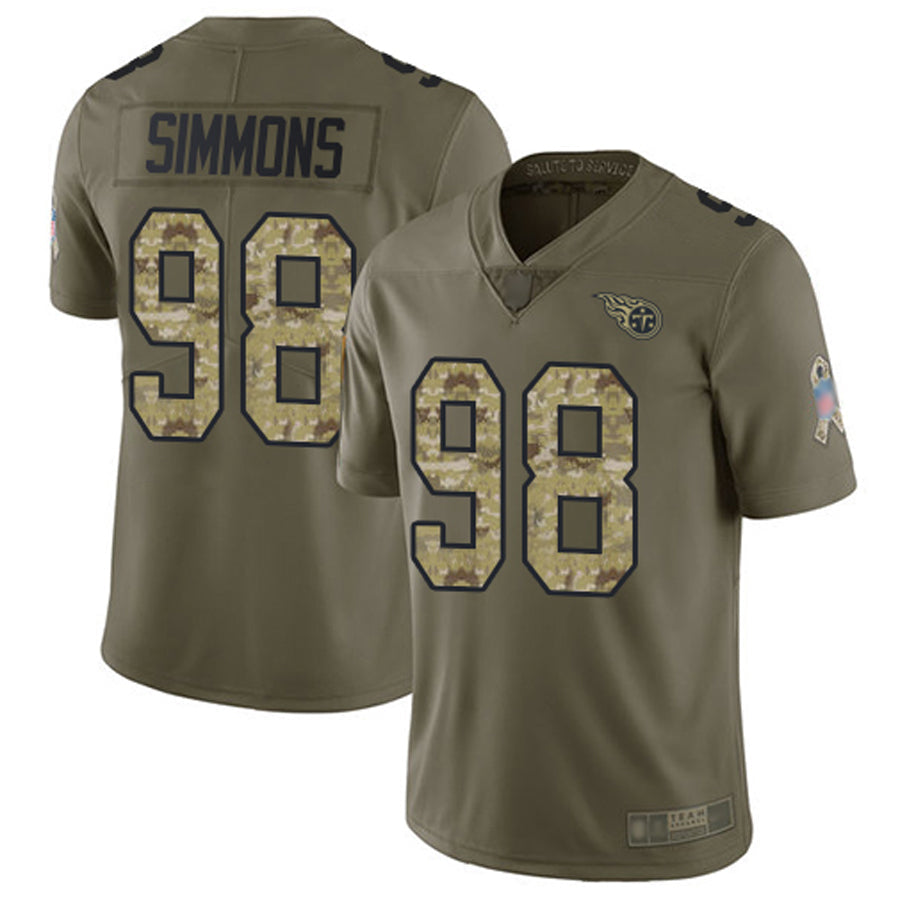 Custom #98 Olive TEN Football Shirt Top