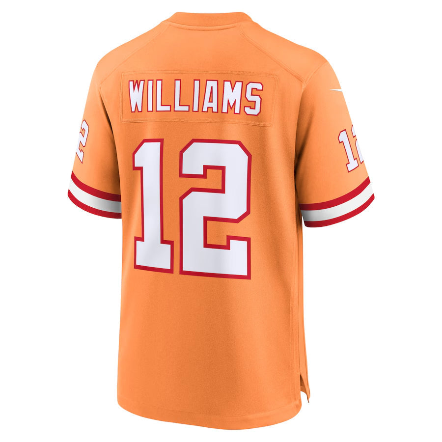 Custom #12 Orange TB Football Shirt Top