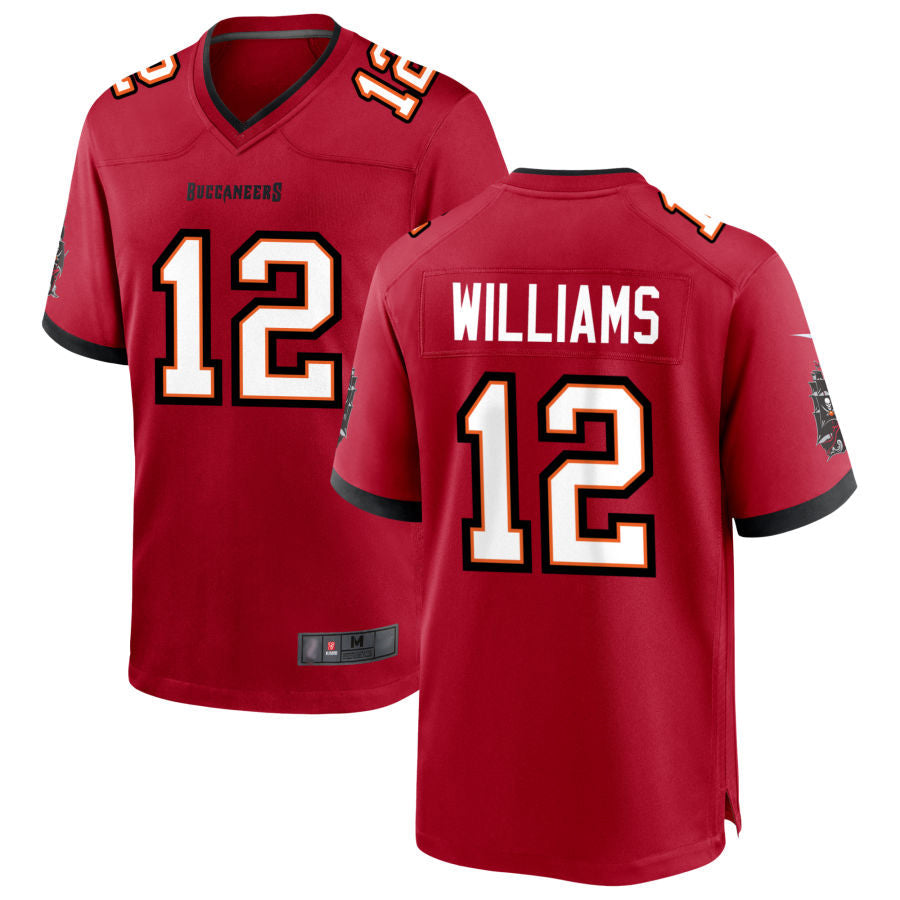 Custom #12 Red TB Football Shirt Top