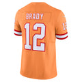 Custom #12 Orange TB Football Shirt Top