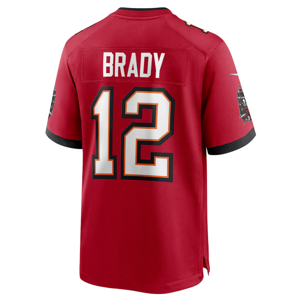 Custom #12 Red TB Football Shirt Top
